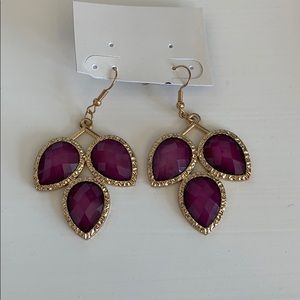Purple/Gold Earrings